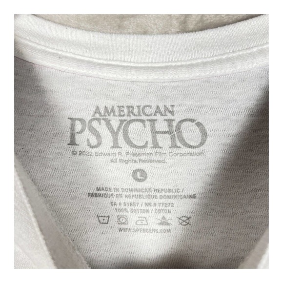 American Psycho Shirt Utterly insane Christian Bale Licensed Merchandise sz L - Picture 4 of 4